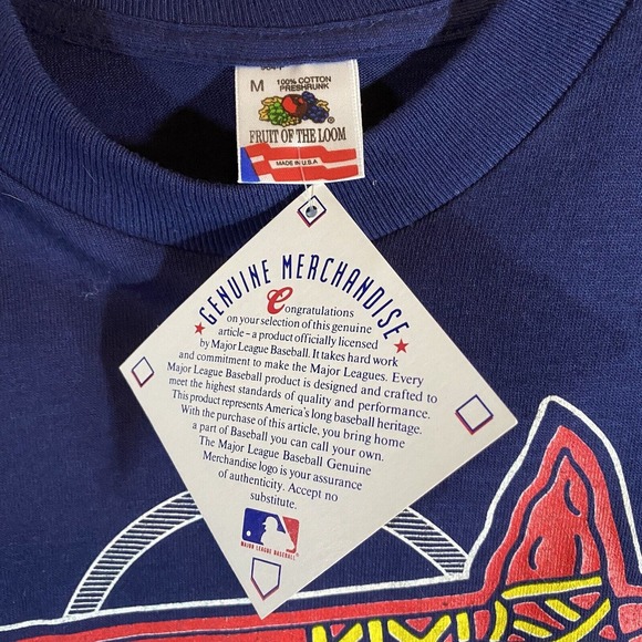 MLB‎ Atlanta Braves 1992 Western Division Champions Shirt Medium Vintage NWT - Picture 4 of 4